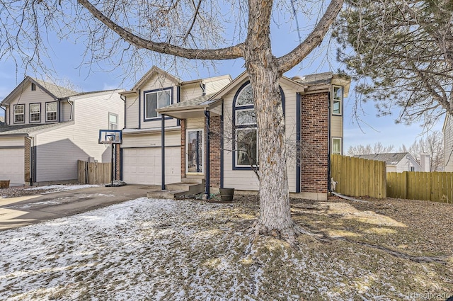 view of front of home featuring a garage