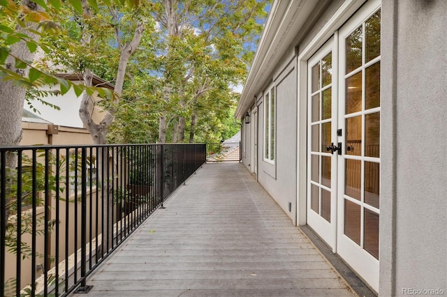 600 Vine St, Denver, CO 80206 - wooden deck with french doors
