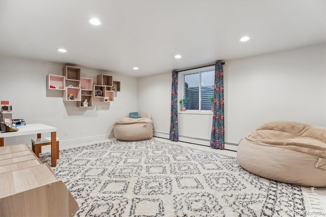 600 Vine St, Denver, CO 80206 - office area featuring recessed lighting, baseboards, and baseboard heating