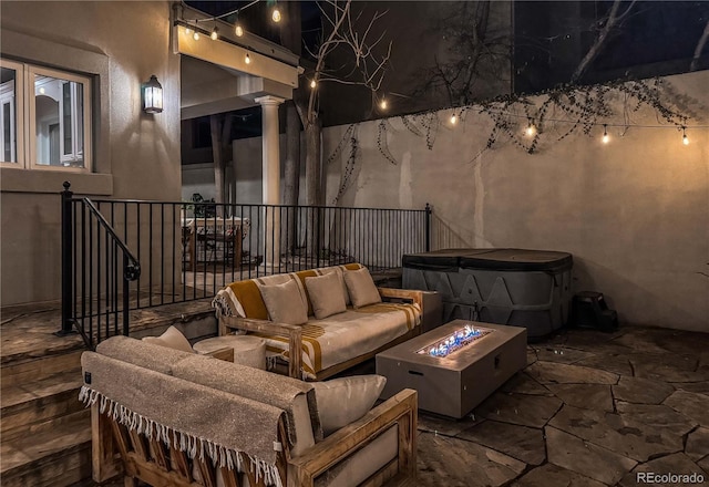 600 Vine St, Denver, CO 80206 - view of patio / terrace featuring an outdoor living space with a fire pit