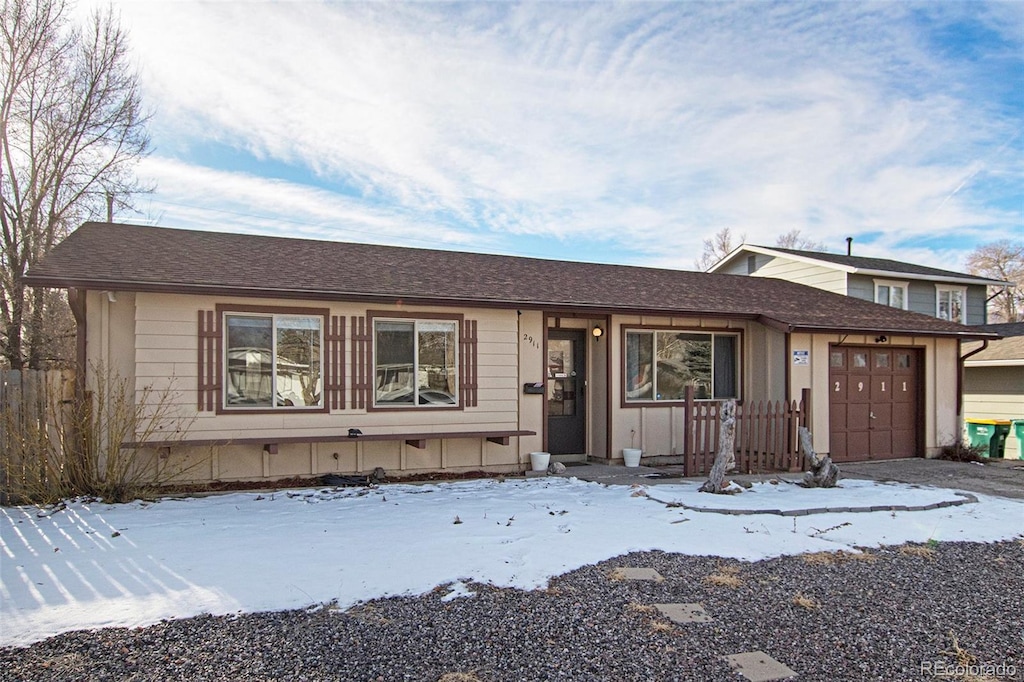 view of front of house featuring a garage