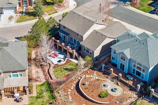 birds eye view of property featuring a residential view