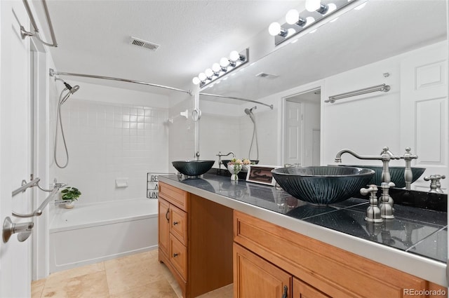 2154 Concord Ln, Superior, CO 80027 - bathroom with shower / bathtub combination, vanity, and tile patterned floors