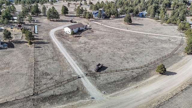 drone / aerial view featuring a rural view