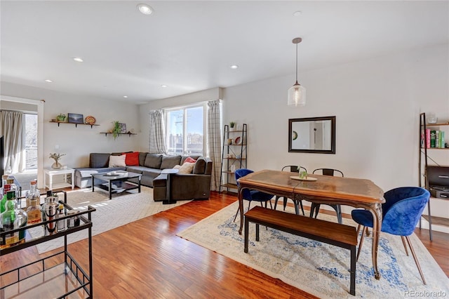 dining room featuring light wood-type flooring