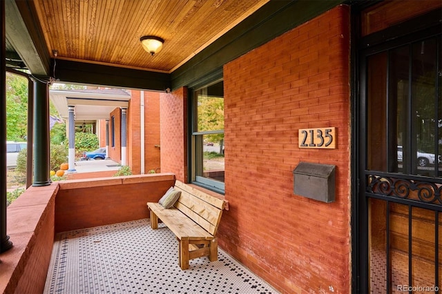 exterior space featuring covered porch