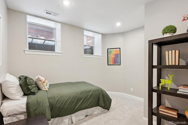 bedroom with carpet floors