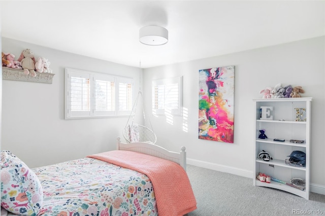 bedroom with carpet floors