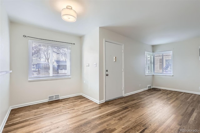 entrance foyer with wood-type flooring