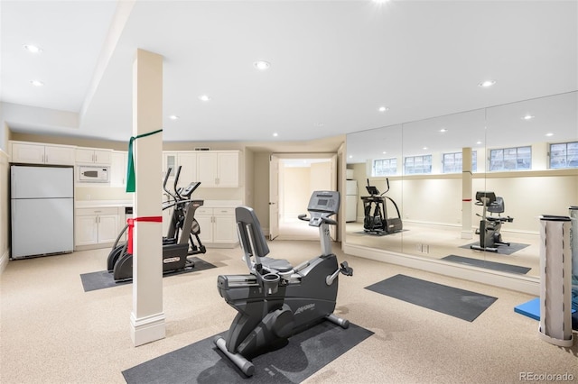 465 Monroe St, Denver, CO 80206 - exercise area featuring recessed lighting
