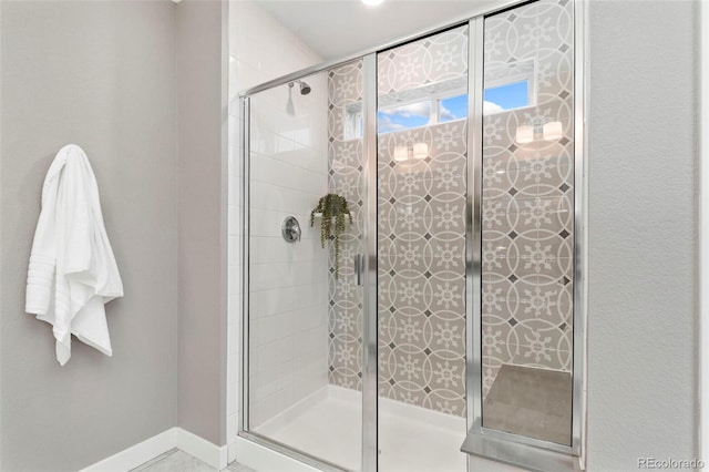 4082 Fortune Ln, Castle Rock, CO 80109 - full bathroom featuring a shower stall and baseboards