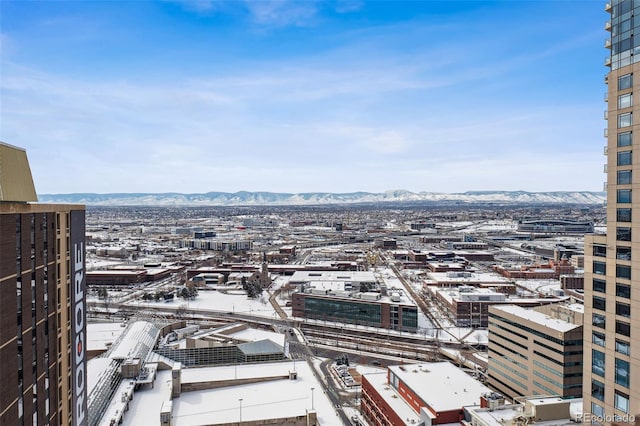 city view with a mountain view