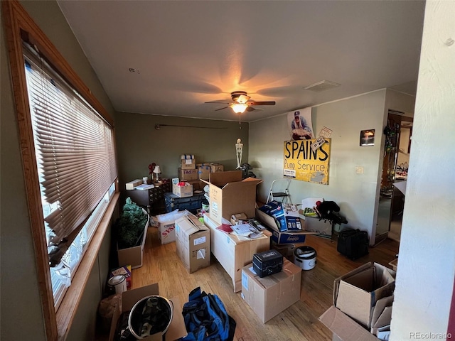 841 S 6th Ave, Brighton, CO 80601 - bedroom featuring wood finished floors and ceiling fan