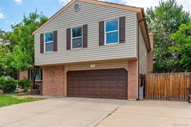 view of front of home featuring a garage