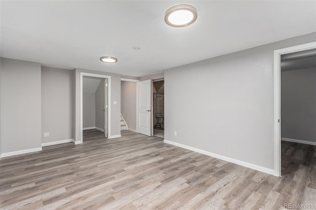 unfurnished bedroom featuring light hardwood / wood-style flooring