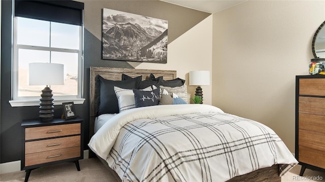 view of carpeted bedroom