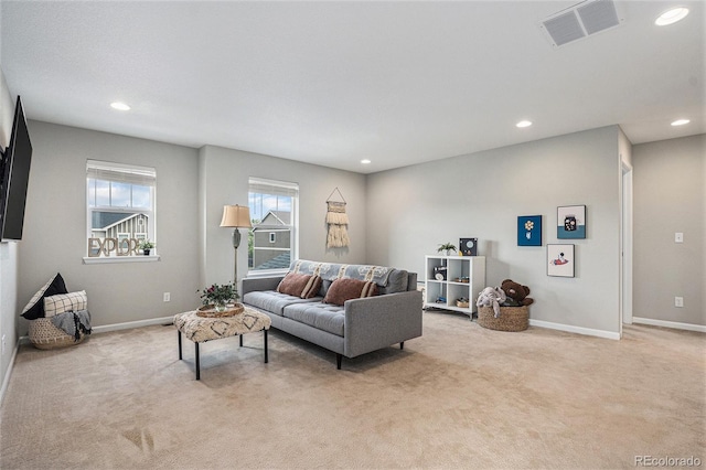 1473 Castle Creek Cir, Castle Rock, CO 80104 - living area featuring light colored carpet and recessed lighting