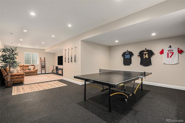 1473 Castle Creek Cir, Castle Rock, CO 80104 - game room with recessed lighting and rubber floors