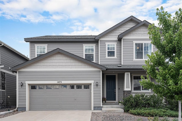 1473 Castle Creek Cir, Castle Rock, CO 80104 - craftsman inspired home with concrete driveway and an attached garage