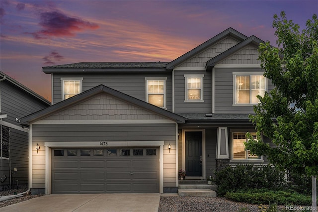 1473 Castle Creek Cir, Castle Rock, CO 80104 - craftsman house featuring driveway and an attached garage