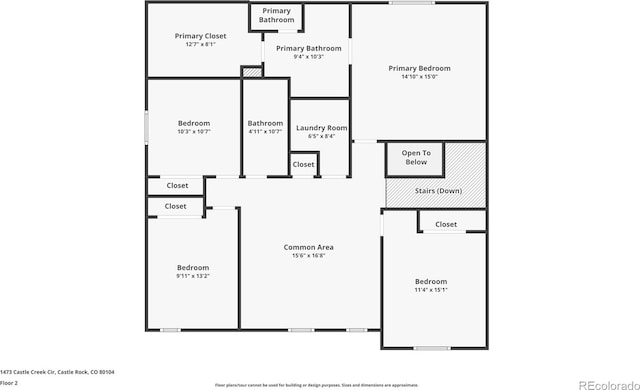 1473 Castle Creek Cir, Castle Rock, CO 80104 - view of floor plan / room layout