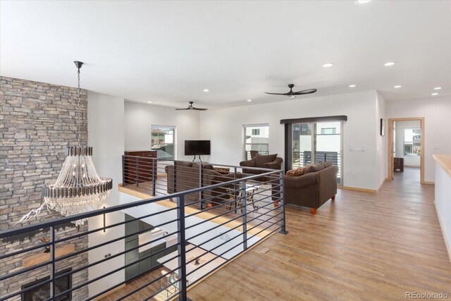 hallway featuring hardwood / wood-style floors