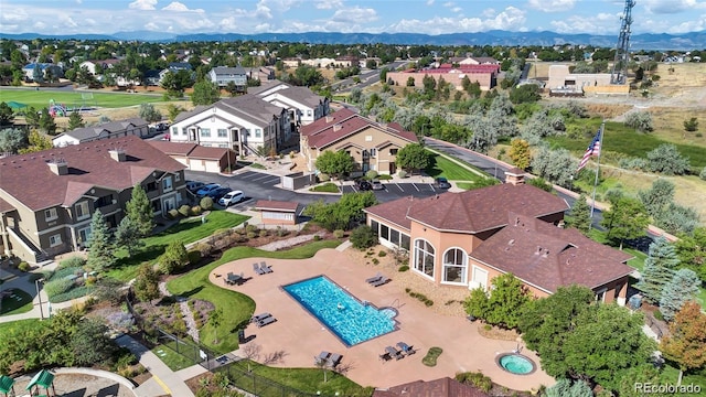 4569 Copeland Loop Unit 203, Highlands Ranch, CO 80126 - aerial view of residential area featuring mountains