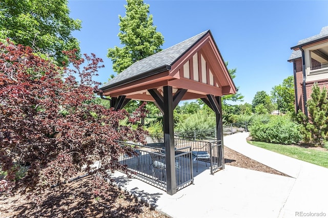 view of home's community featuring a gazebo