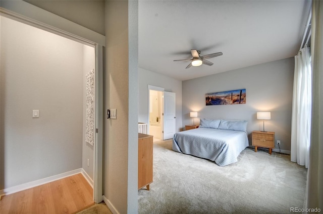 5771 Slate River Pl, Brighton, CO 80601 - carpeted bedroom with baseboards and a ceiling fan