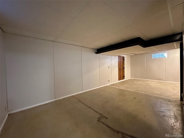 view of basement