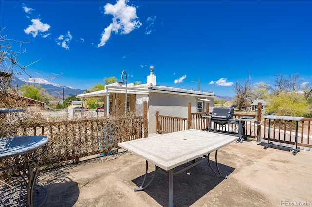 831 Manitou Blvd, Colorado Springs, CO 80904 - view of patio / terrace featuring a mountain view and outdoor dining area