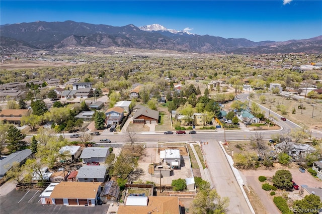 831 Manitou Blvd, Colorado Springs, CO 80904 - bird's eye view featuring a residential view and a mountain view