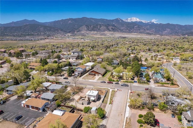 831 Manitou Blvd, Colorado Springs, CO 80904 - drone / aerial view featuring a mountain view and a residential view