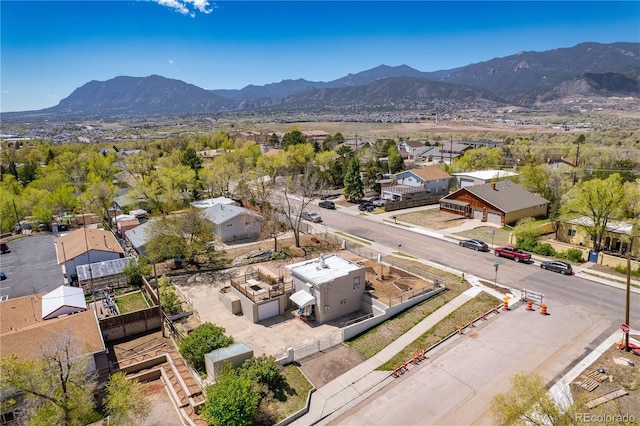 831 Manitou Blvd, Colorado Springs, CO 80904 - bird's eye view featuring a mountain view and a residential view