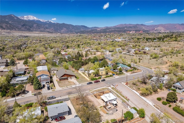831 Manitou Blvd, Colorado Springs, CO 80904 - bird's eye view featuring a residential view and a mountain view