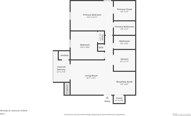499 Wright St Unit 308, Lakewood, CO 80228 - floor plan