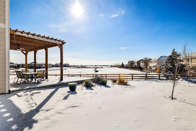 view of snowy yard