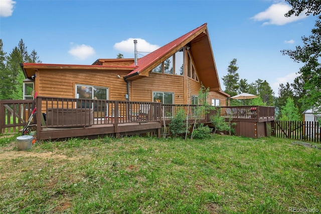 100 Moon Gulch Rd, Rollinsville, CO 80422 - back of property featuring a wooden deck