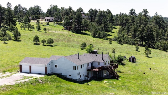 38879 Rusty Spur Trl, Agate, CO 80101 - view from above of property with a tree filled landscape