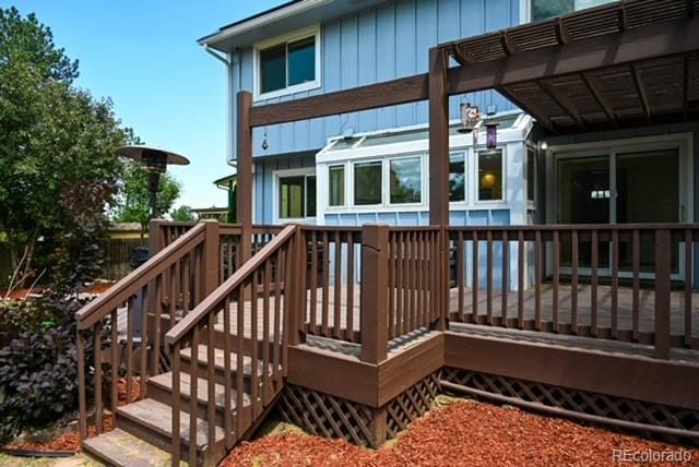 4753 S Gar Way, Littleton, CO 80123 - wooden deck with a pergola