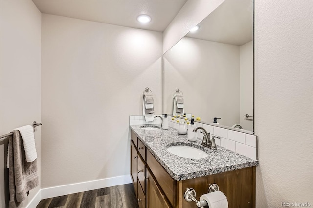 1746 Westward Cir Unit 1, Eaton, CO 80615 - full bath with double vanity and wood finished floors