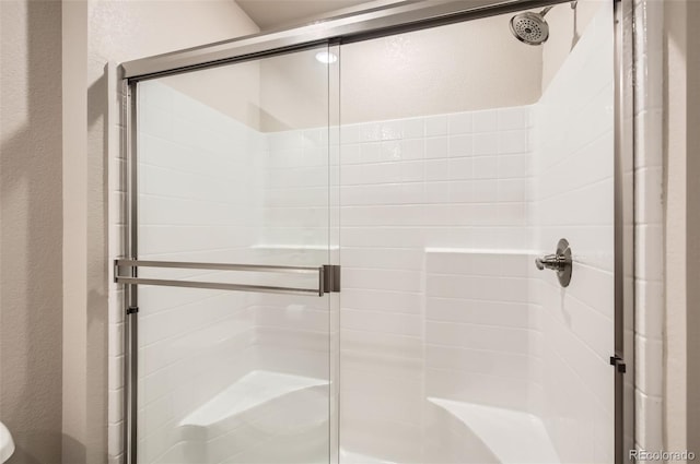 1746 Westward Cir Unit 1, Eaton, CO 80615 - full bathroom featuring a stall shower and a textured wall