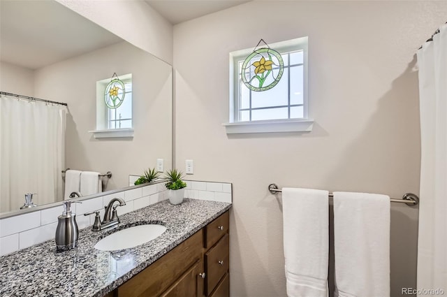 1746 Westward Cir Unit 1, Eaton, CO 80615 - full bath with vanity, tasteful backsplash, and a shower with shower curtain