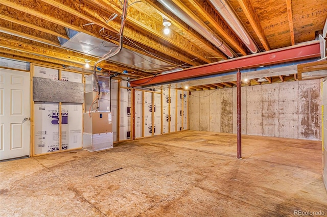 6796 S Newcombe Way, Littleton, CO 80127 - unfinished basement featuring heating unit