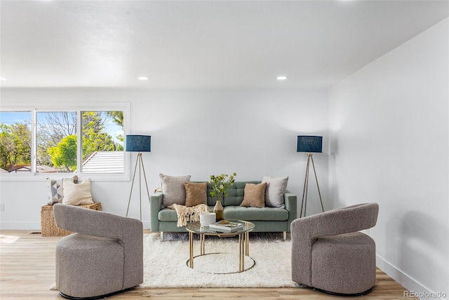 7120 S Sheridan Ct, Littleton, CO 80128 - living room featuring wood finished floors, baseboards, and recessed lighting