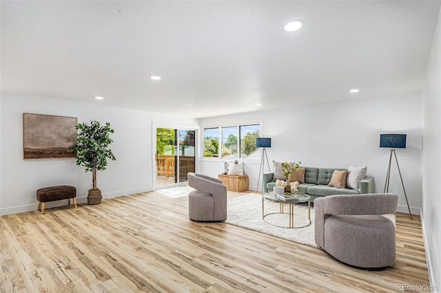 7120 S Sheridan Ct, Littleton, CO 80128 - living room with recessed lighting, baseboards, and wood finished floors