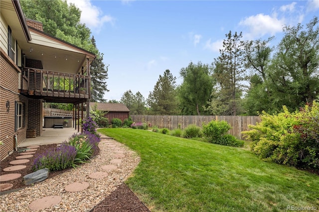 5292 W Fair Dr, Littleton, CO 80123 - view of yard featuring a patio and a balcony