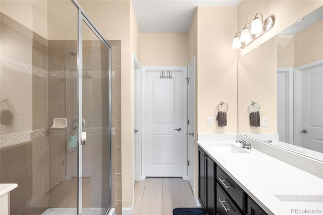 15546 W 64th Loop Unit C, Arvada, CO 80007 - full bathroom featuring double vanity and a shower stall