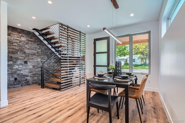 4474 Utica St, Denver, CO 80212 - dining area featuring wood finished floors and recessed lighting