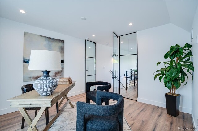 4474 Utica St, Denver, CO 80212 - office with light wood-style flooring and recessed lighting